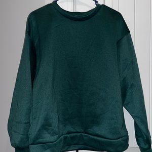 Dark Green Shein Crewneck